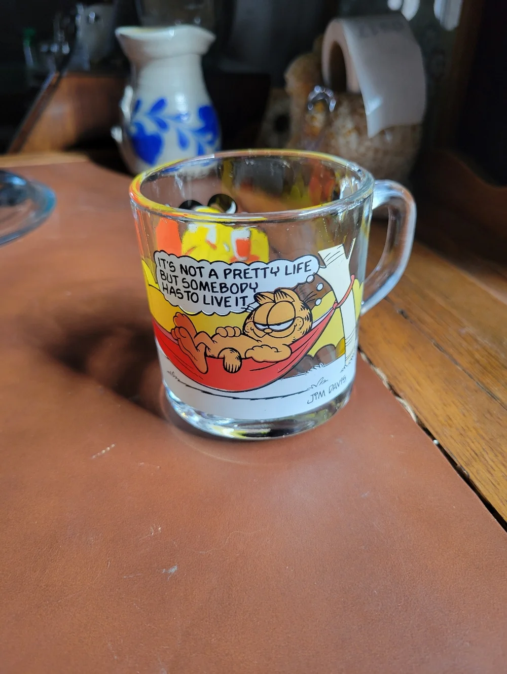 Garfield Odie Mug McDonalds Vintage 1978 Glass Pretty Life